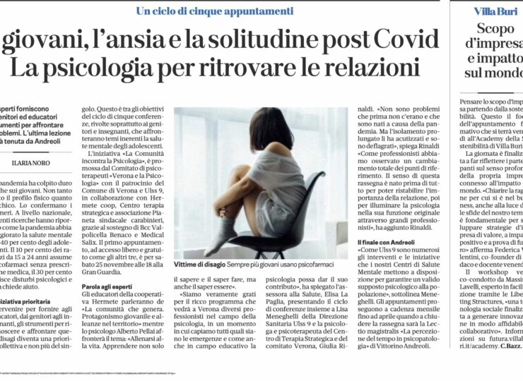 I giovani, l’ansia e la solitudine post Covid La psicologia per ritrovare le relazioni