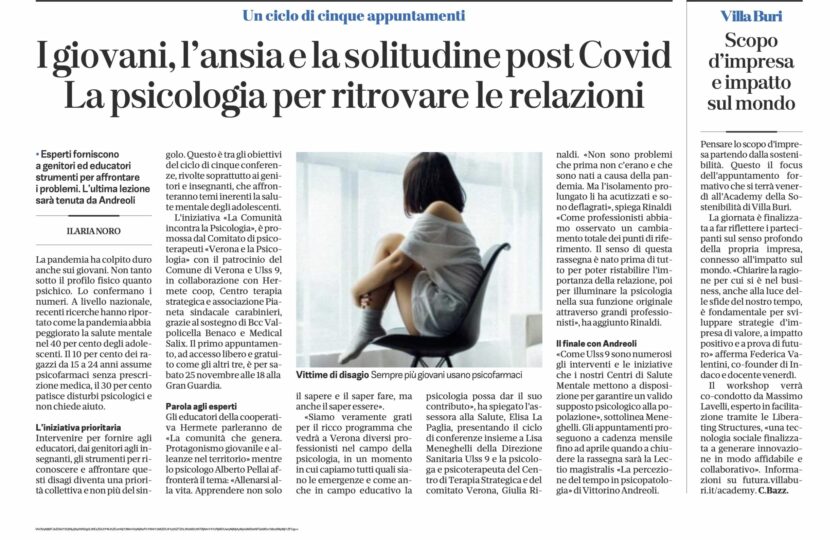 I giovani, l’ansia e la solitudine post Covid La psicologia per ritrovare le relazioni